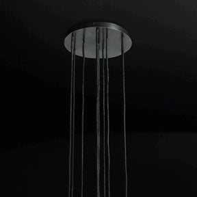 Cristal Glass Round Cluster Chandelier 14"