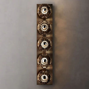 Cristal Smoke Glass Linear Grand Wall Sconce