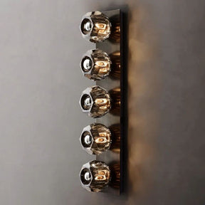 Cristal Smoke Glass Linear Grand Wall Sconce