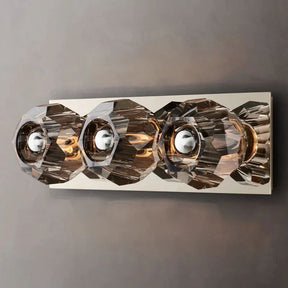 Cristal Smoke Glass Linear Short Wall Sconce