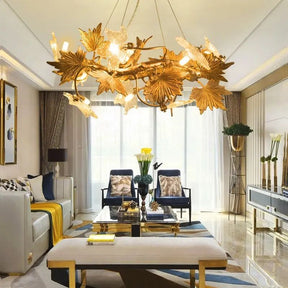 Luminous Maple Branch Chandelier