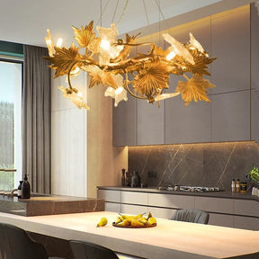 Luminous Maple Branch Chandelier