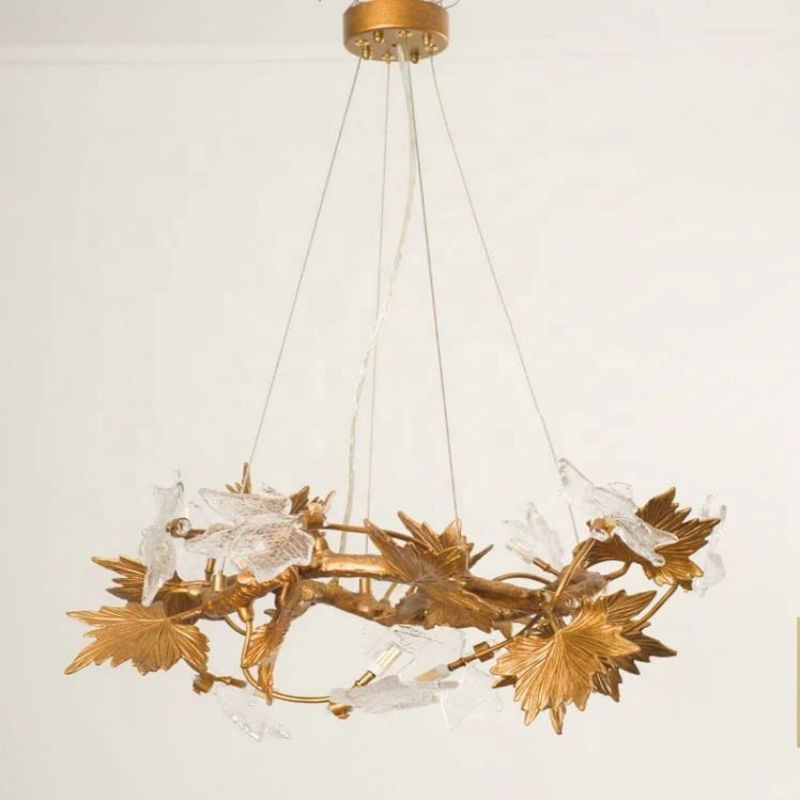 Luminous Maple Branch Chandelier