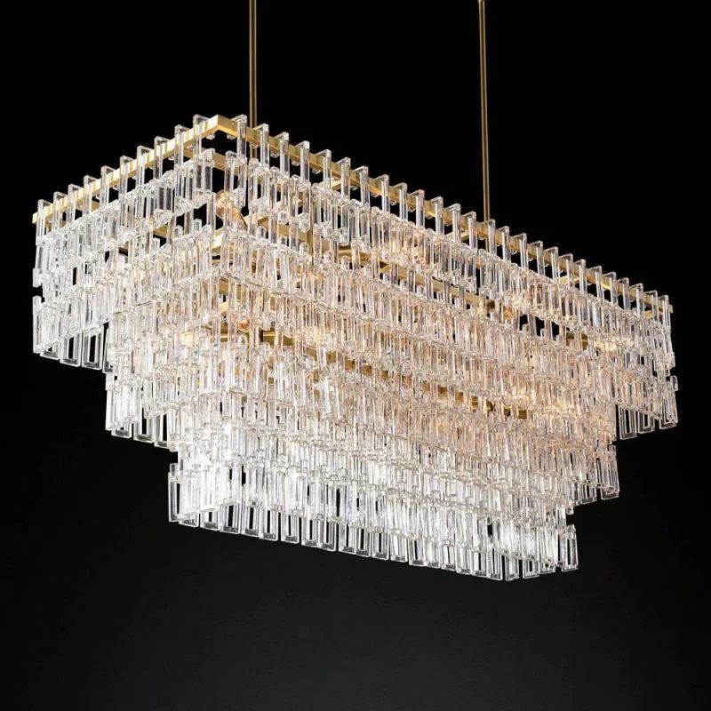 Miranda 3-Tier Rectangle Chandelier 60"