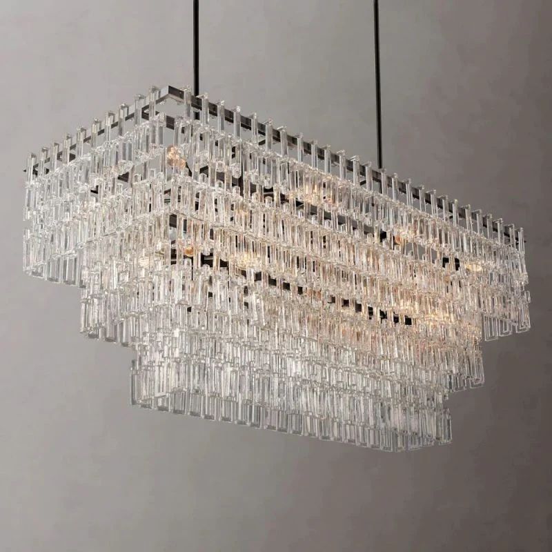 Miranda 3-Tier Rectangle Chandelier 60"