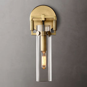 Mechanic Glass Cylinder Wall Sconce 9''