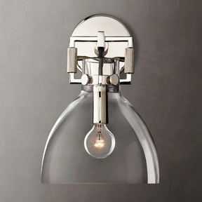 Mechanic Glass Cloche Sconce 8''