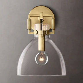 Mechanic Glass Cloche Sconce 8''