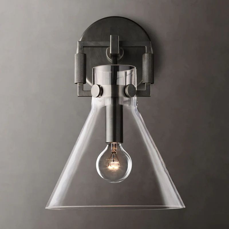 Mechanic Glass Funnel Sconce