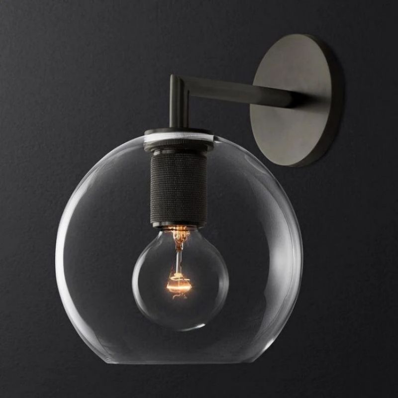 Mechanic Globe Shade Sconce