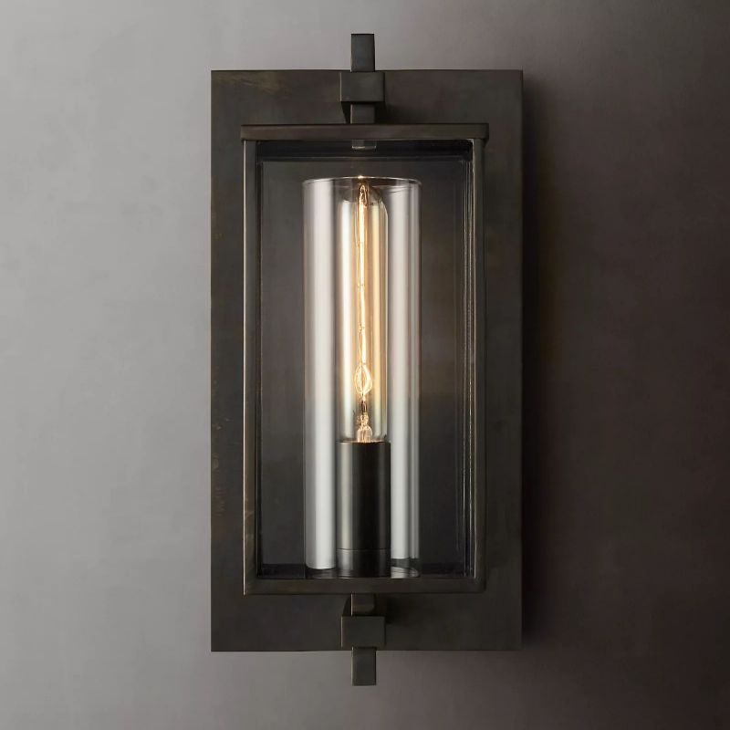 Outdoor Square Short Wall Sconce