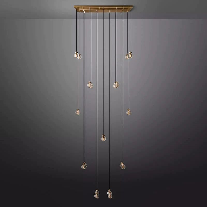 Pearl Rectangle Chandelier 54"