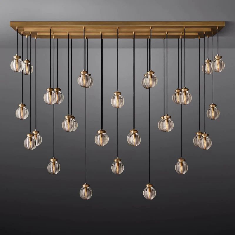 Pearl Rectangle Chandelier 72"