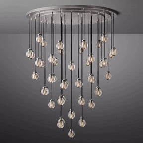 Pearl Round Chandelier 60"