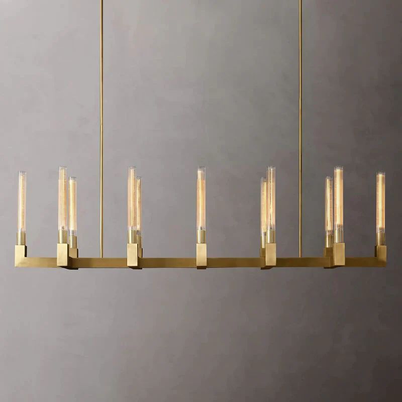 Pridan Glass Linear Chandelier 67"