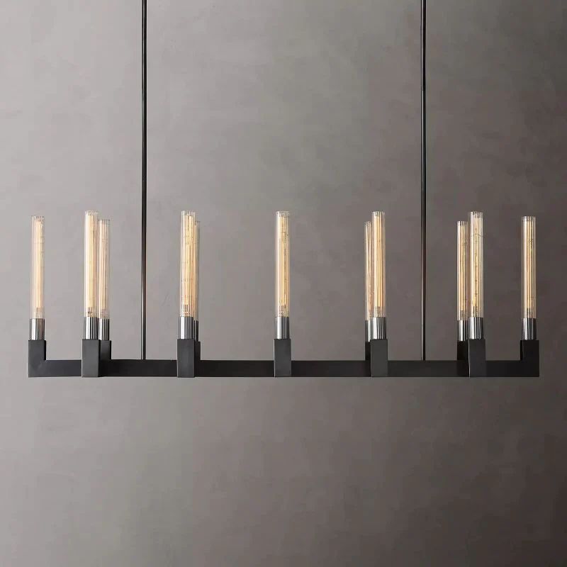 Pridan Glass Linear Chandelier 55"