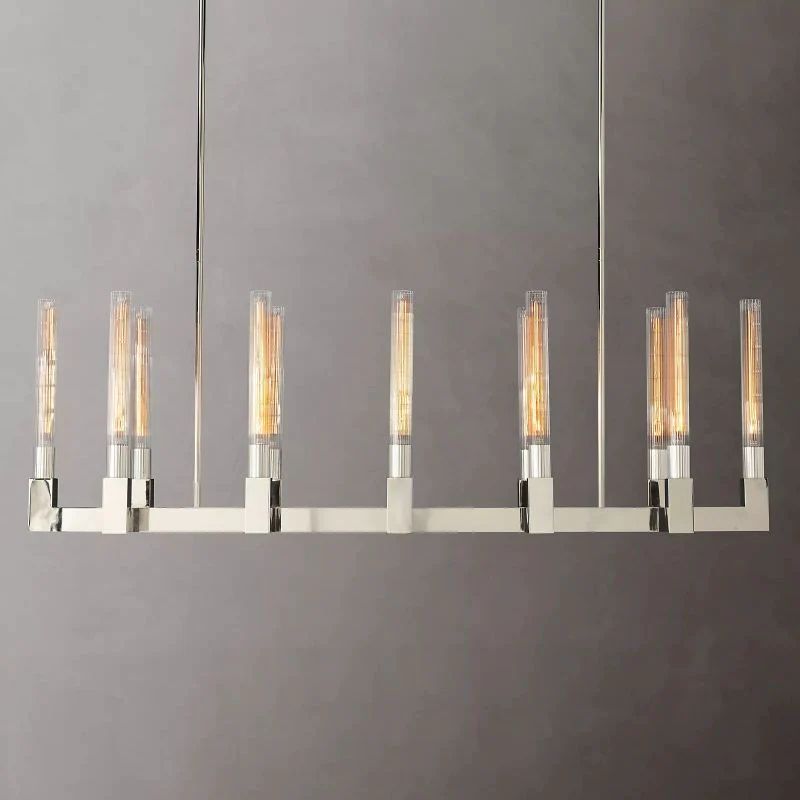 Pridan Glass Linear Chandelier 55"