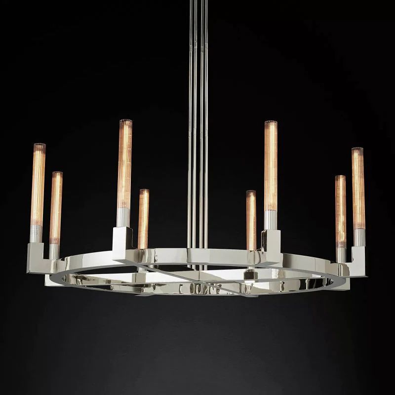 Pridan Glass Round Chandelier 48"