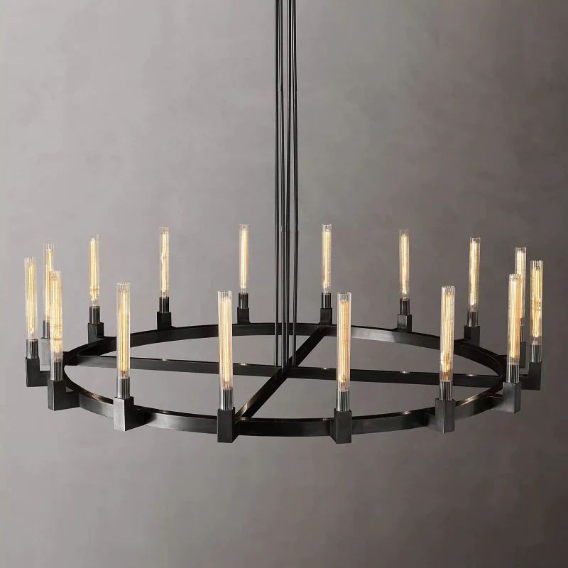 Pridan Glass Round Chandelier 72"