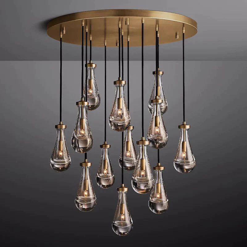 Raindrop Round Chandelier 36"