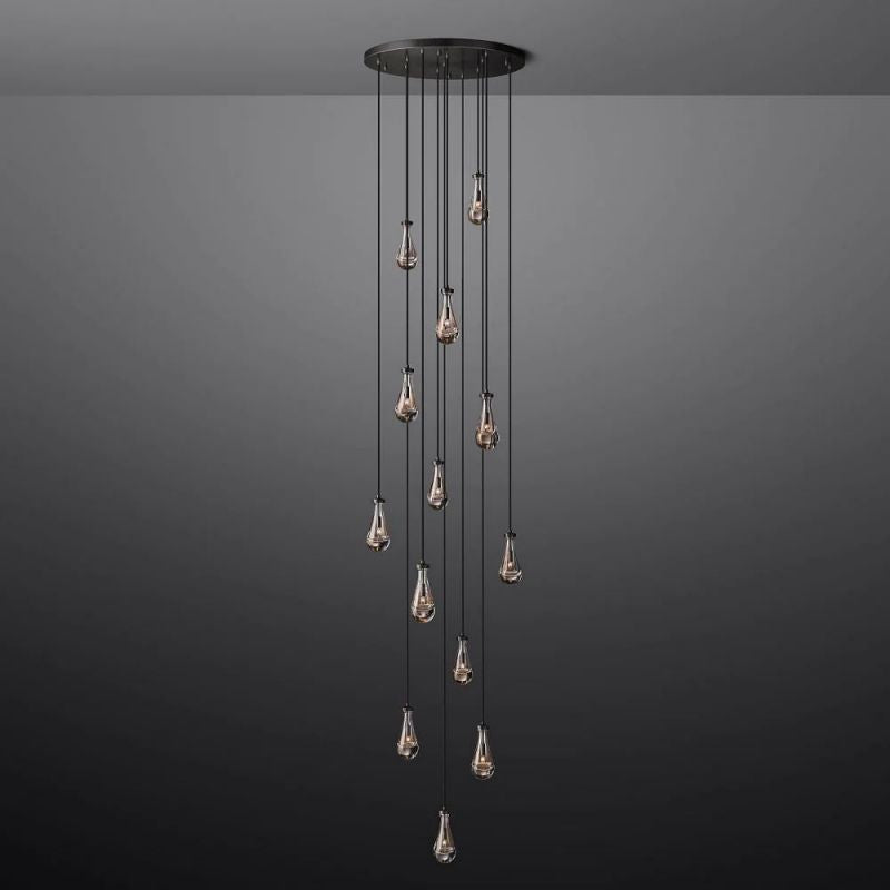 Raindrop Round Chandelier 36"