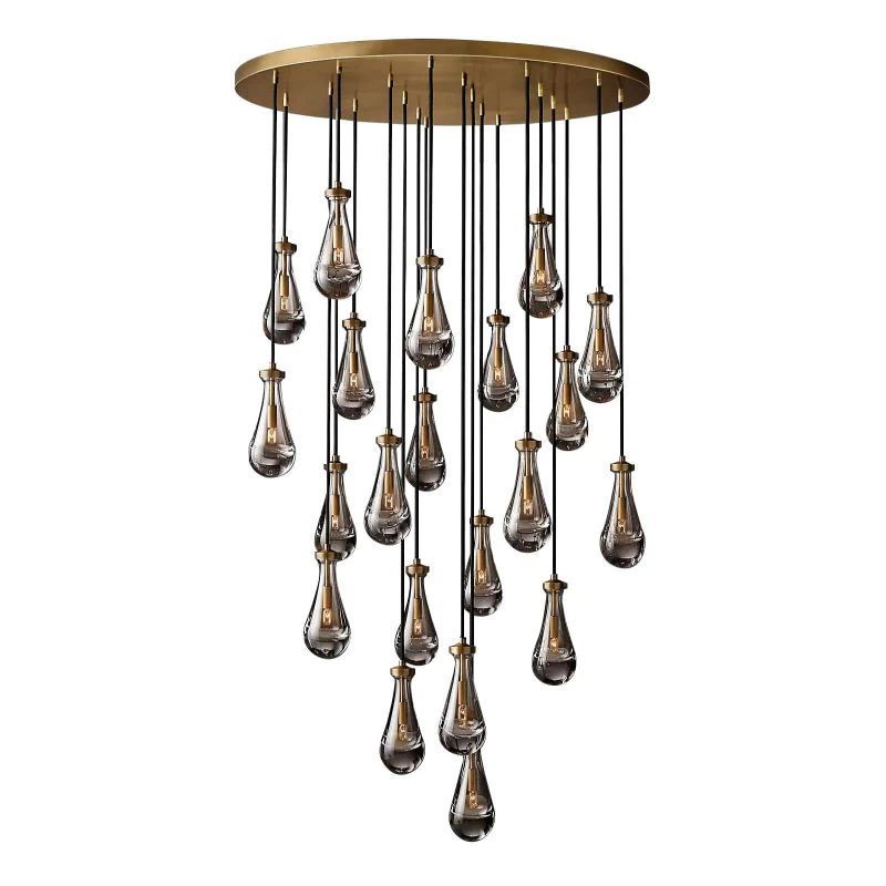 Raindrop Round Chandelier 47"