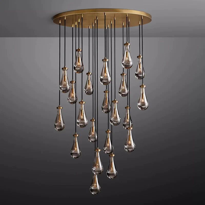 Raindrop Round Chandelier 47"