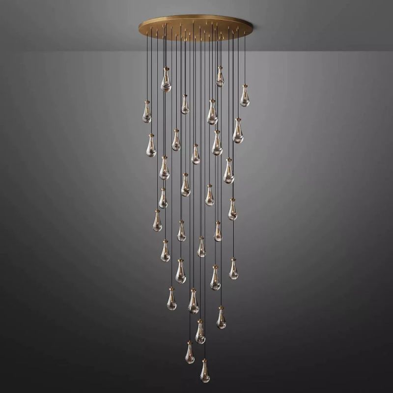 Raindrop Round Chandelier 60"