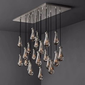 Raindrop Rectangular Chandelier 72"