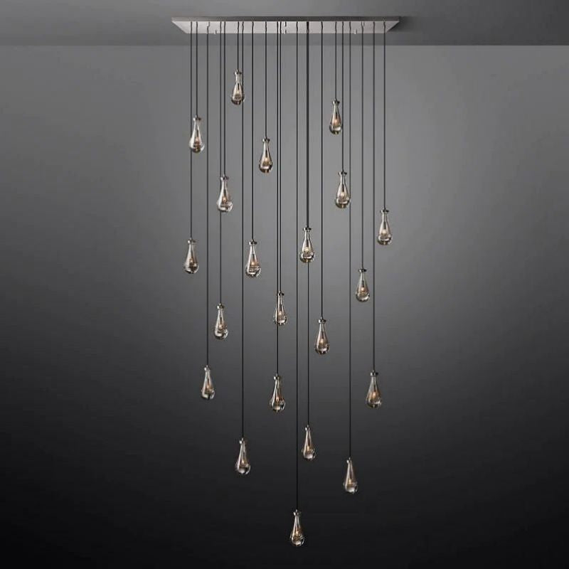 Raindrop Rectangular Chandelier 72"