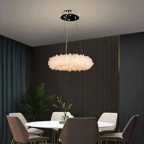 Rock Crystal Halo Modern Chandelier