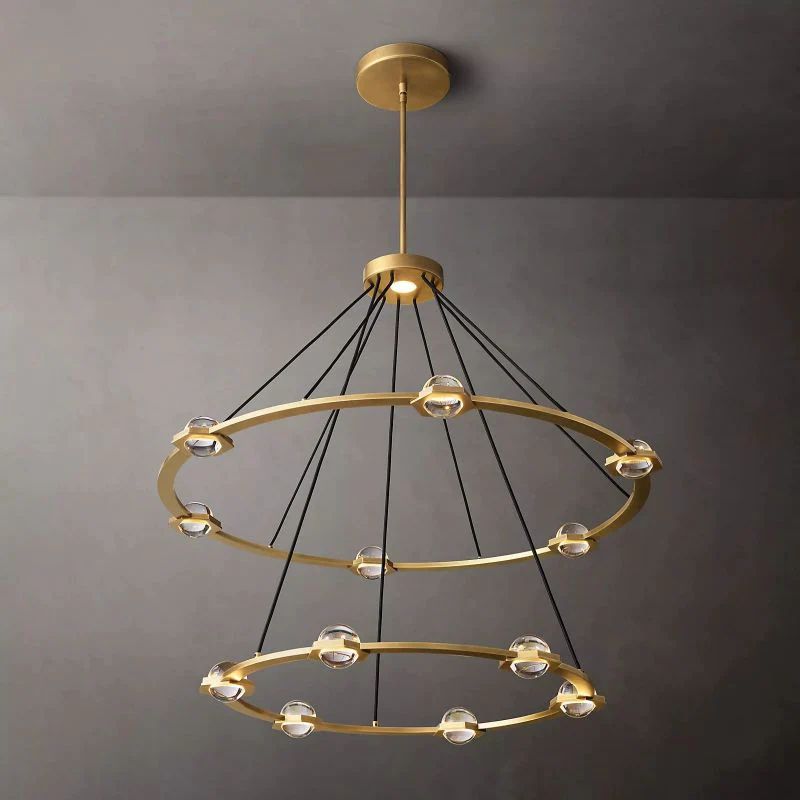 Celestial Two-Tier Round Chandelier 48"