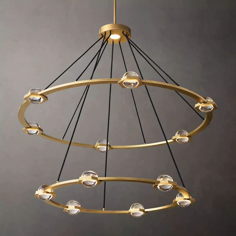 Celestial Two-Tier Round Chandelier 48"