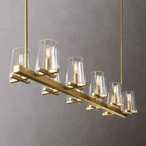 Triumph Glass Linear Chandelier 49"