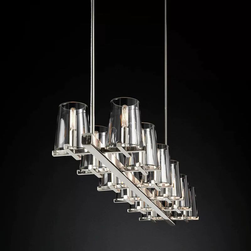 Triumph Glass Linear Chandelier 60"