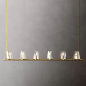 Triumph Glass Linear Chandelier 60"