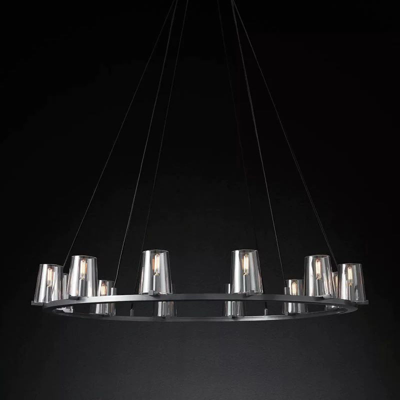 Triumph Glass Round Chandelier 48"