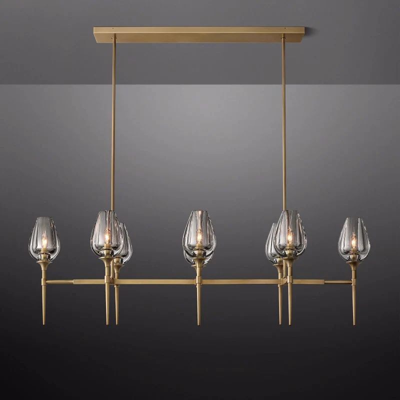 Luminous Tulip Linear Chandelier 52''