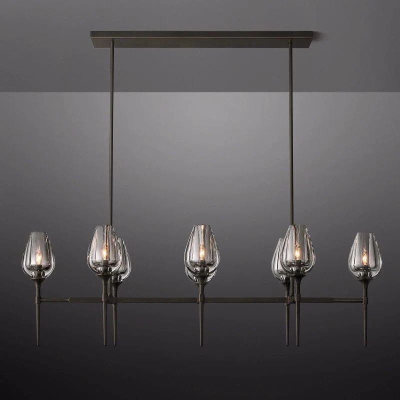 Luminous Tulip Linear Chandelier 52''