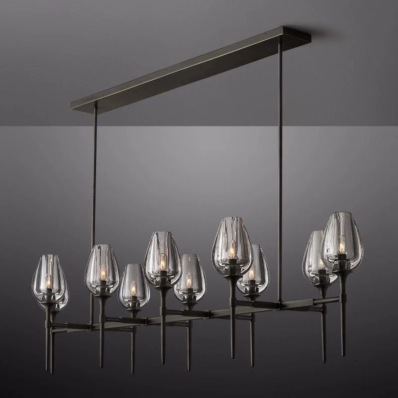 Luminous Tulip Linear Chandelier 65''