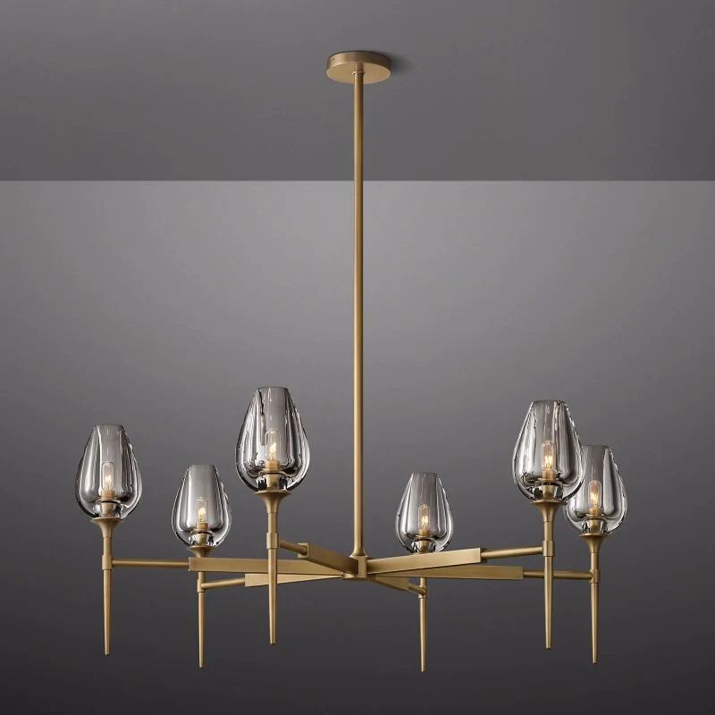 Luminous Tulip Round Chandelier 42''