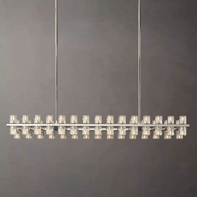 Akio Wine-Glass Rectangular Chandelier 54"