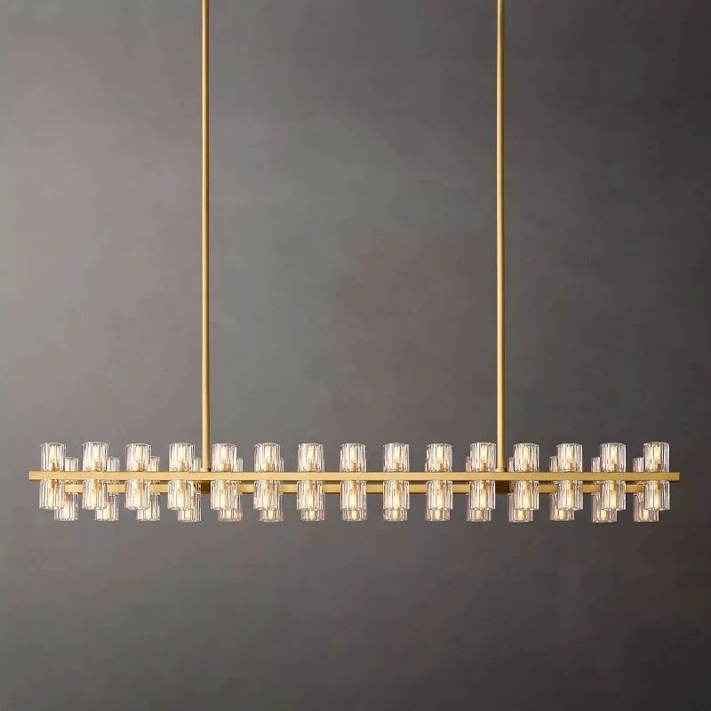 Akio Wine-Glass Rectangular Chandelier 54"