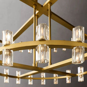 Akio Wine-Glass Round 2-Tier Chandelier 60"