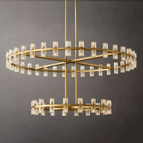 Akio Wine-Glass Round 2-Tier Chandelier 60"