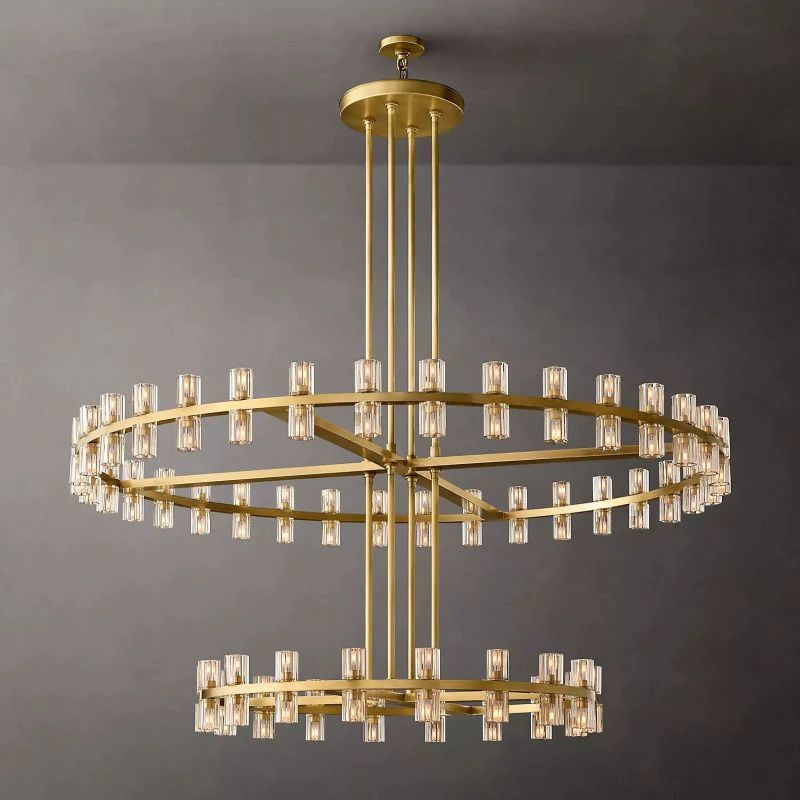 Akio Wine-Glass Round 2-Tier Chandelier 60"