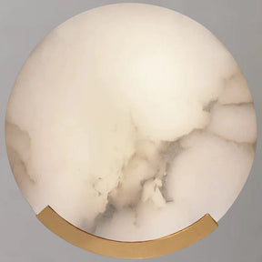 Alabaster Round Wall Sconce