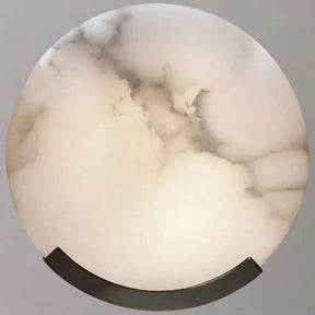 Alabaster Round Wall Sconce